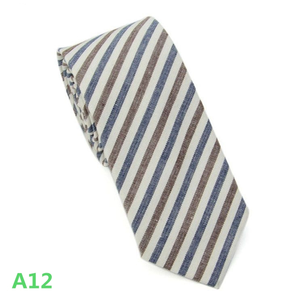 Fashion Men&apos;s Slim Narrow Cotton Neckties For Adult Arrow Girl&apos;s Floral Printing Striped Neck Ties
