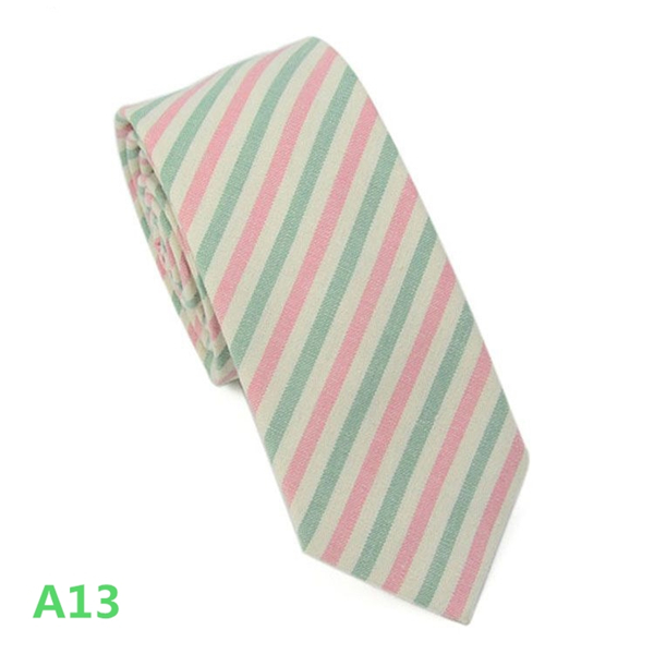 Fashion Men&apos;s Slim Narrow Cotton Neckties For Adult Arrow Girl&apos;s Floral Printing Striped Neck Ties