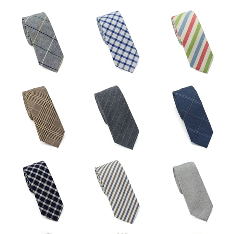 Fashion Men&apos;s Slim Narrow Cotton Neckties For Adult Arrow Girl&apos;s Floral Printing Striped Neck Ties