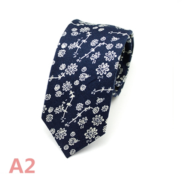 Fashion Men&apos;s Slim Narrow Neckties For Adult 6cm Arrow Girl&apos;s Handmade Floral Printing Neck Ties