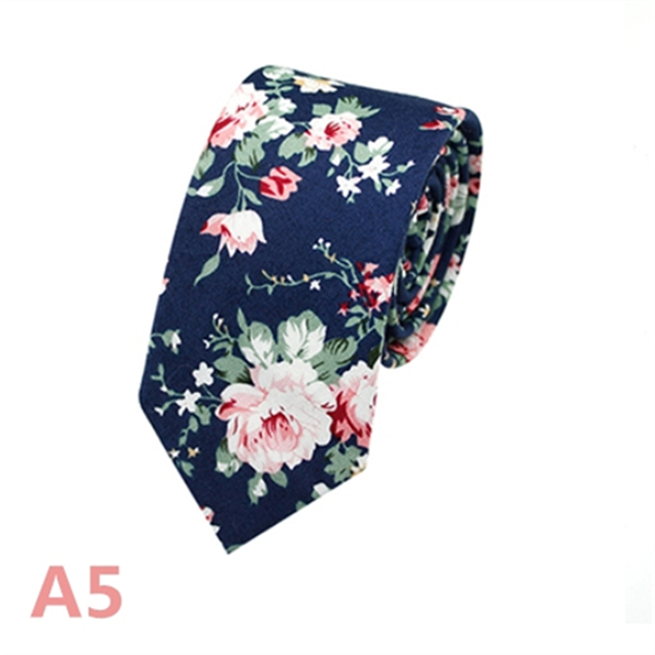 Fashion Men&apos;s Slim Narrow Neckties For Adult 6cm Arrow Girl&apos;s Handmade Floral Printing Neck Ties