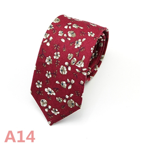Fashion Men&apos;s Slim Narrow Neckties For Adult 6cm Arrow Girl&apos;s Handmade Floral Printing Neck Ties