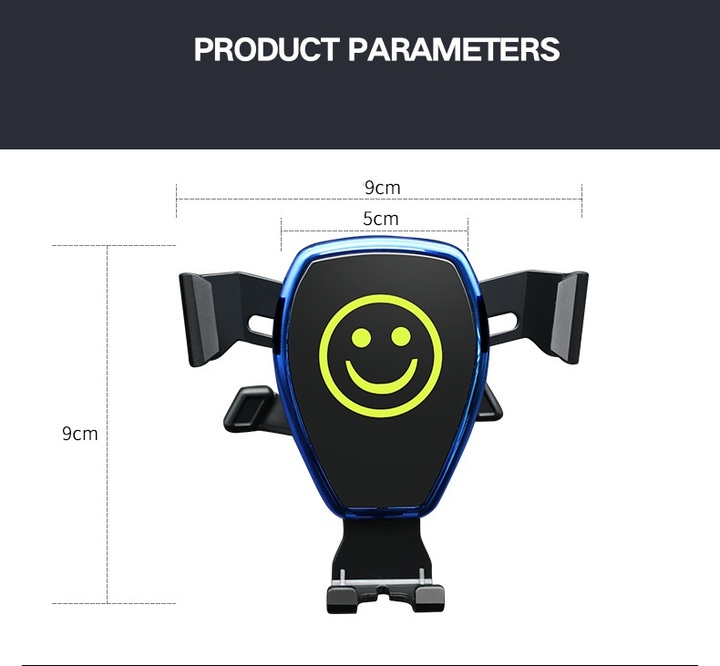 Gravity sensor vehicle outlet cell phone support.Single hand operation automatic car phone holder