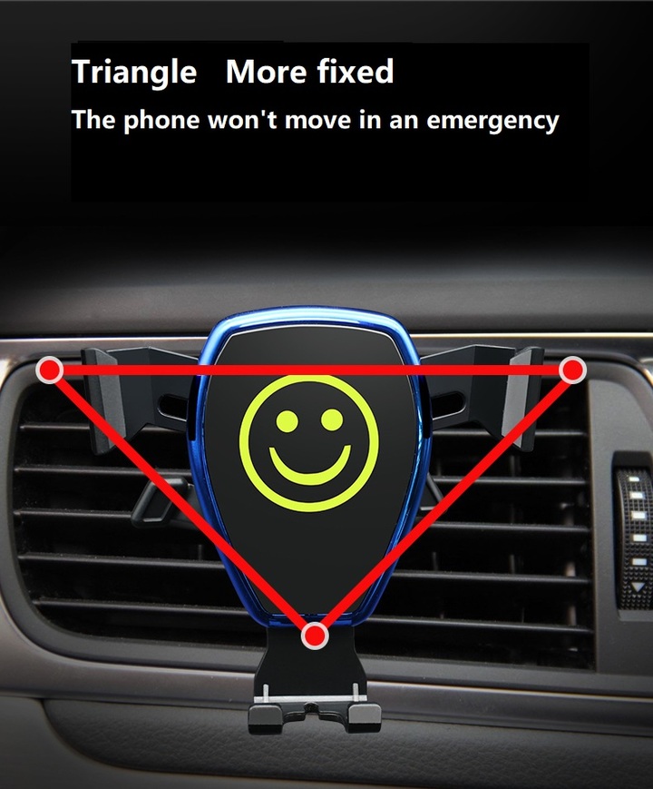 Gravity sensor vehicle outlet cell phone support.Single hand operation automatic car phone holder
