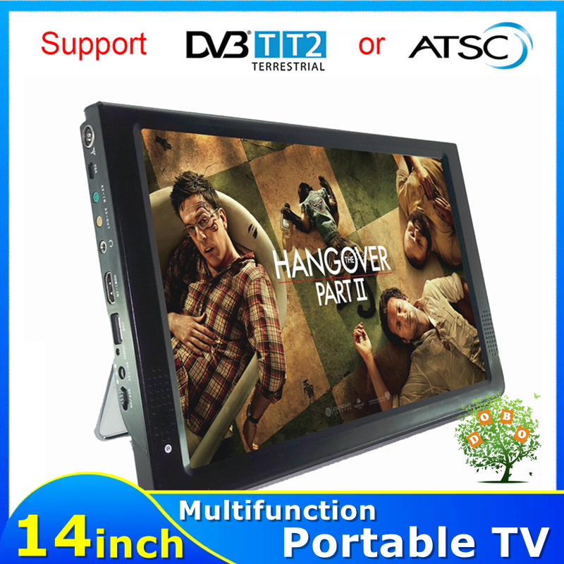 LEADSTAR D14 14 Inch HD Portable TV DVB-T2 ATSC Digital Ana Mini Small Car Player MP4 AC3 HD Monitor