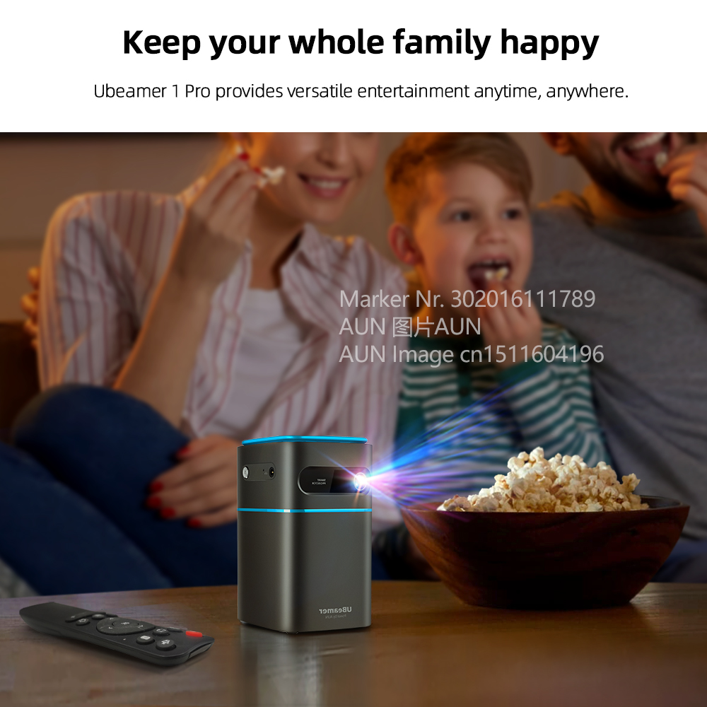 AUN MINI Laser Projector Android 9 Beamer Ubeamer 1 Pro 4K Video Projector Decode Home Theater Beam DLP Projector for Home Phone Portable Beamer 7000mAh