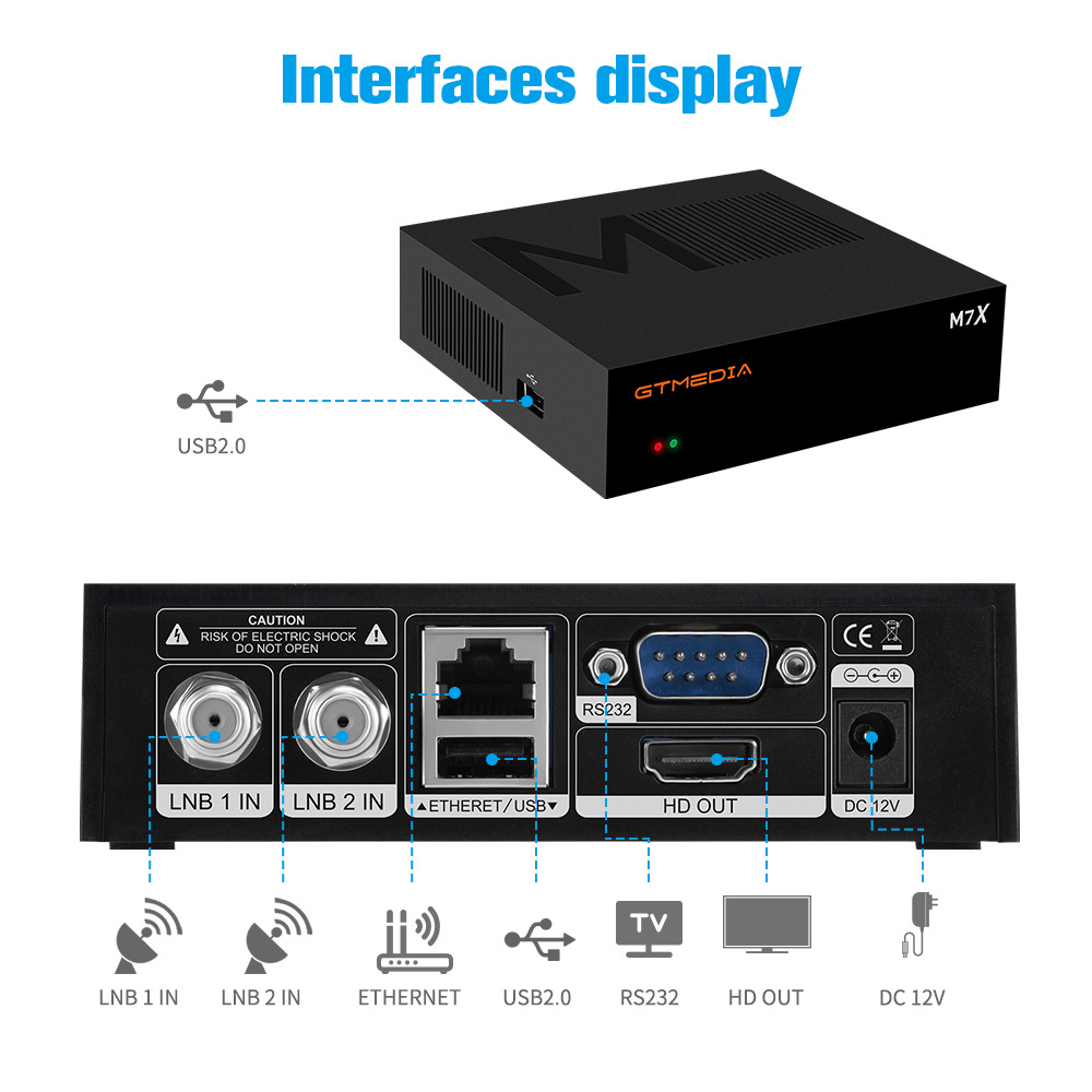 GTMEDIA M7X Satellite Receiver DVB-S2 SKS/IKS/CS/M3U Twin Tunner TV Receiver VCM/ACM Support IKS SKS 63W 75W SatelliteFor 70W 63W Multi-Stream bulti in WIFI realase 70.0°W LyngSat CH SKS