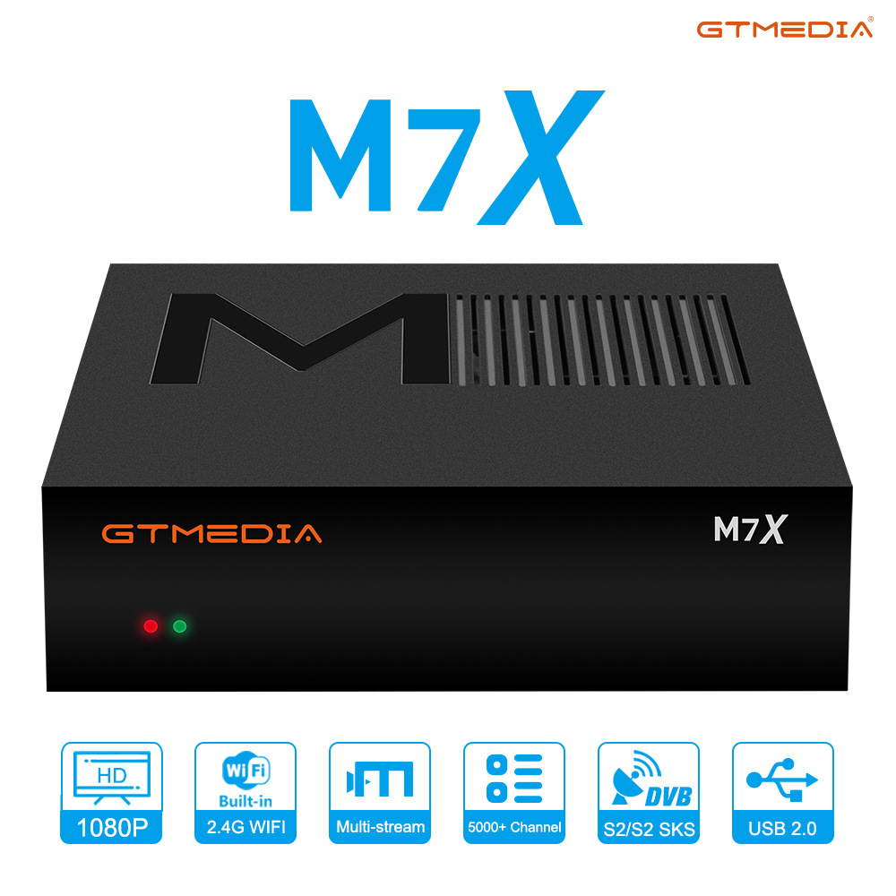 GTMEDIA M7X Satellite Receiver DVB-S2 SKS/IKS/CS/M3U Twin Tunner TV Receiver VCM/ACM Support IKS SKS 63W 75W SatelliteFor 70W 63W Multi-Stream bulti in WIFI realase 70.0°W LyngSat CH SKS