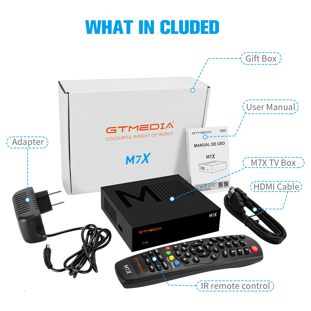 GTMEDIA M7X Satellite Receiver DVB-S2 SKS/IKS/CS/M3U Twin Tunner TV Receiver VCM/ACM Support IKS SKS 63W 75W SatelliteFor 70W 63W Multi-Stream bulti in WIFI realase 70.0°W LyngSat CH SKS