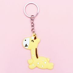 Panda creative key ring silicone car key pendant gift lady bag key ring car holder one size giraffe