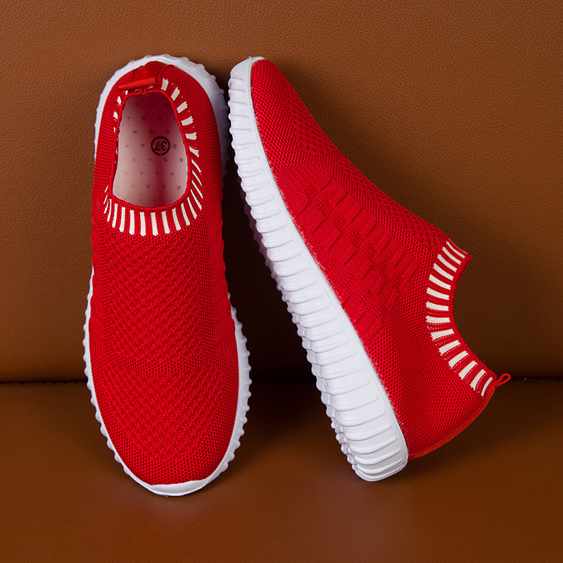 Hot fashion, breathable, light sports casual shoes, round head, large women's shoes