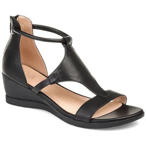 Fashion women's sandals high heels comfortable slope heels fish mouth large casual shoes