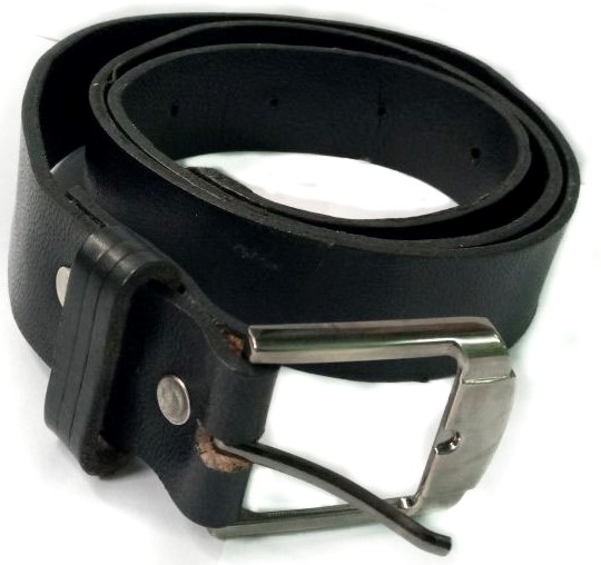 Classic Genuine Black Leather Mens Fashion Belt