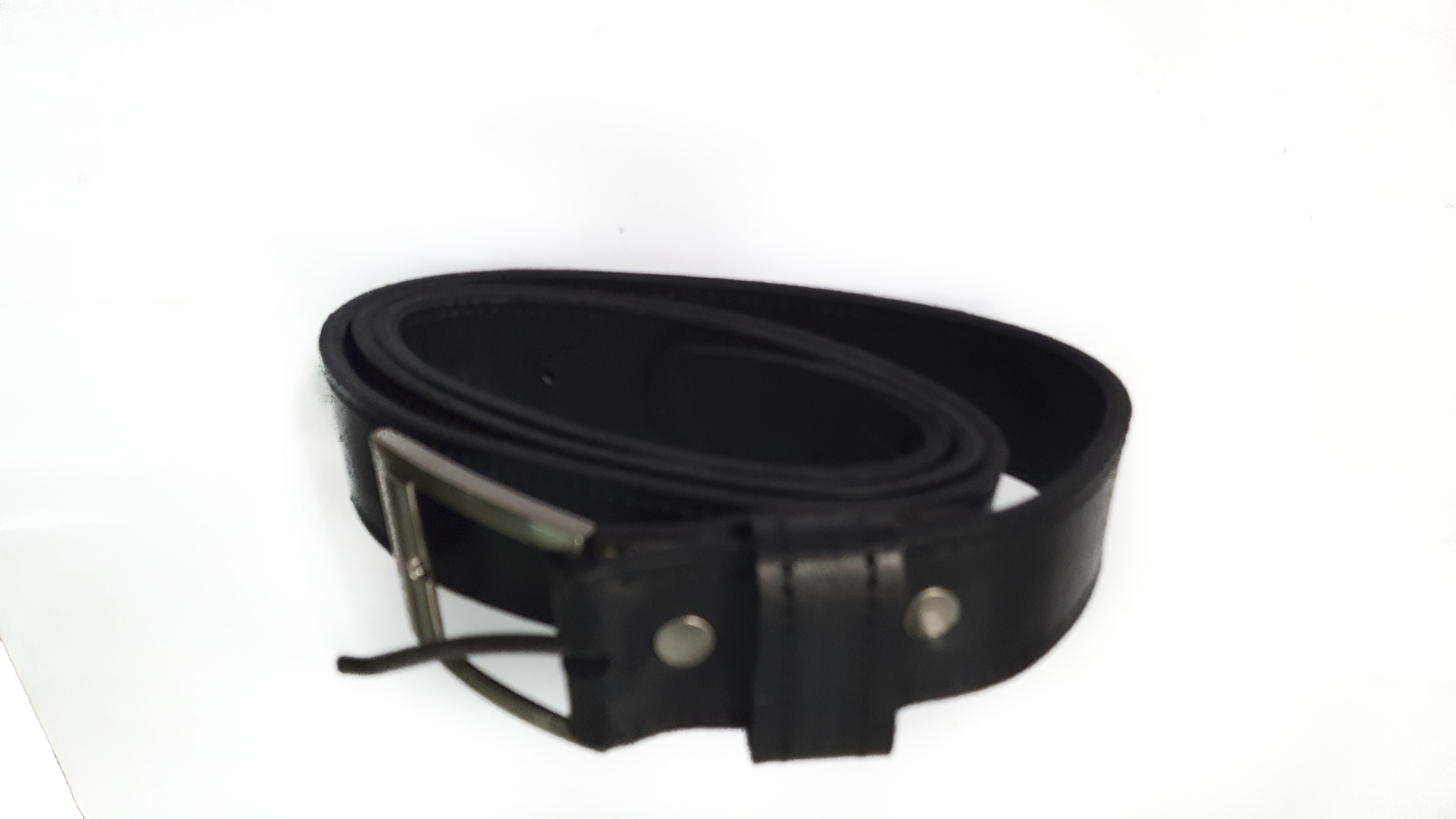 Classic Genuine Black Leather Mens Fashion Belt