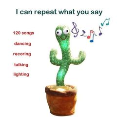 Dancing cacti can sway and sing cactus toys for birthday gifts swaying and cute dancing cactus music toys filling toys early childhood education toys Green