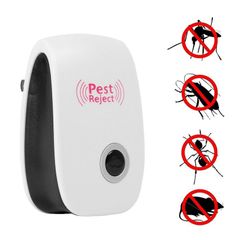 Ultrasonic Pest Repeller Reject Electronic Repellent Killer Household Anti Mosquito Insect Repelent Rejector White S