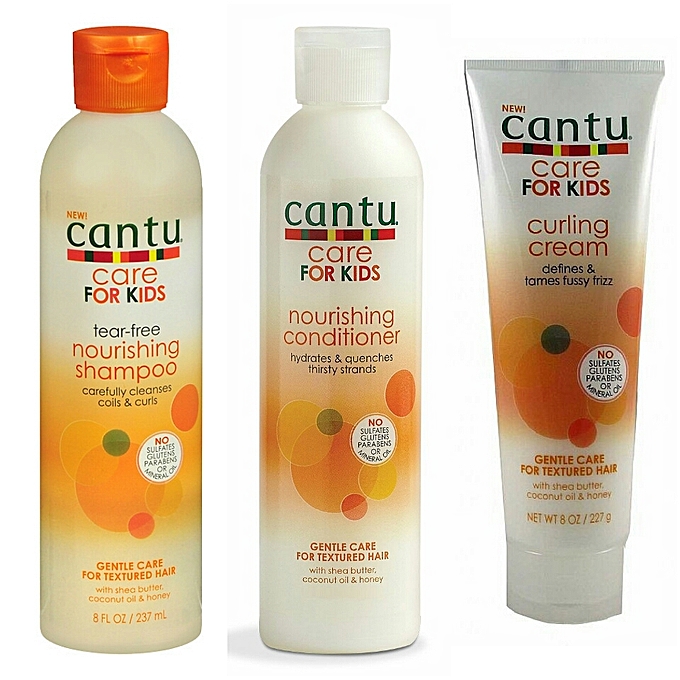 CANTU Cantu Baby Hair Care for Kids Nourishing shampoo &amp; Conditioner, Curling Cream