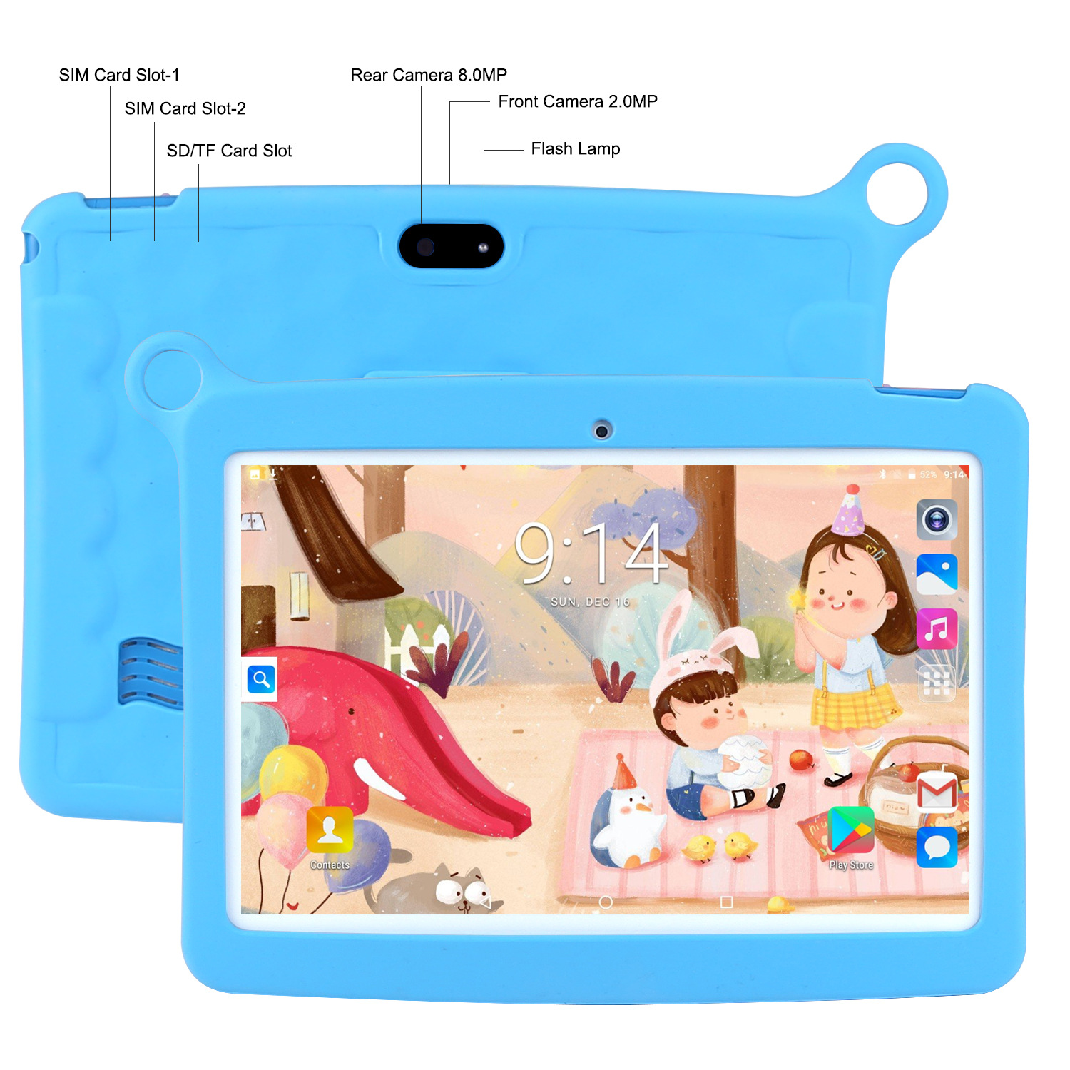 &quot;10 inch 3G tablet computer children&apos;s cartoon tablet wifi GPS Android tablet Android 7.0 1+16G&quot;