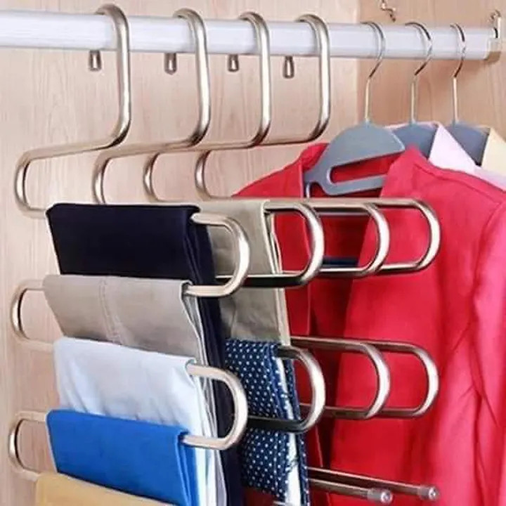 S Type Clothes Pants Trouser Hanger Multi Layers Storage Rack
