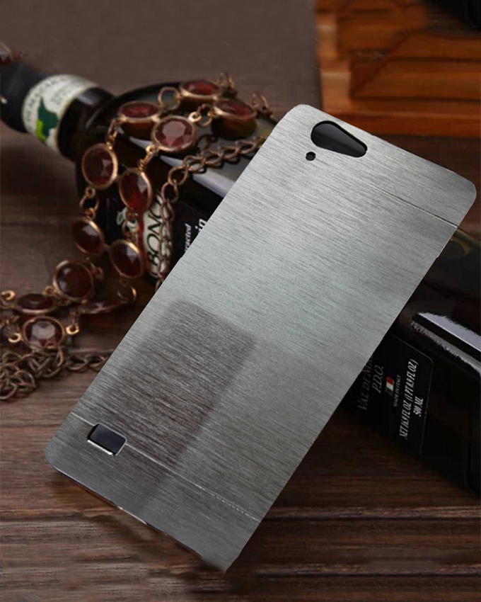 INFINIX Hot 3 (X554) Back Cover - Silver With Metallic Finish