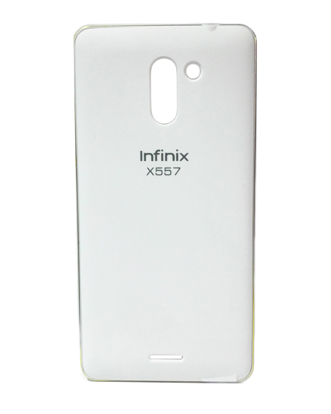 INFINIX Hot 4 (X557) Back Cover - White With Metal Finish