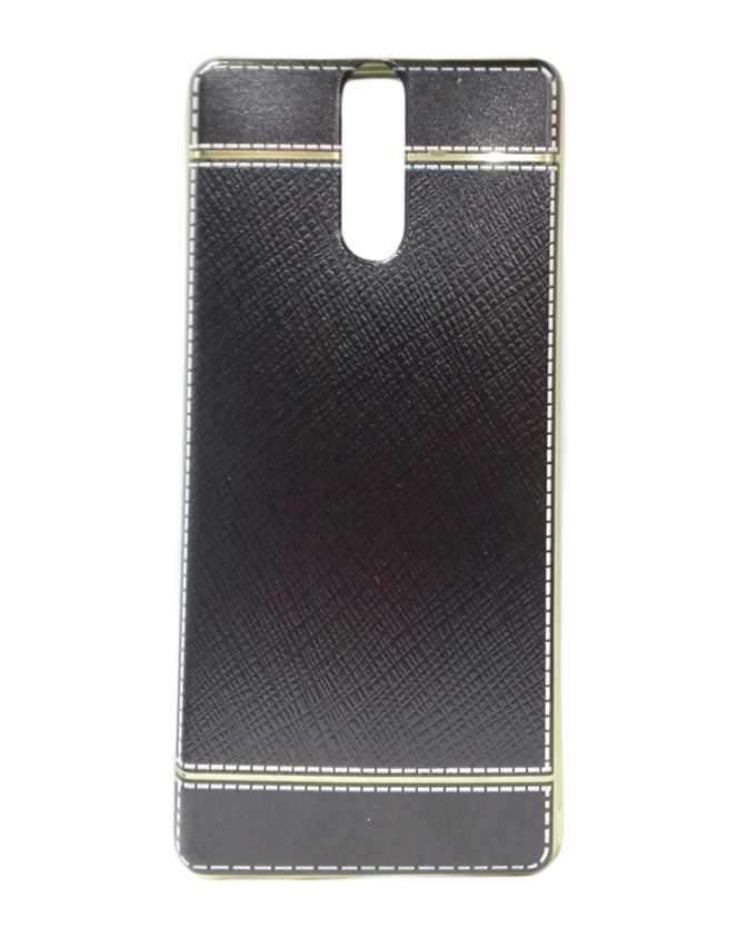 INFINIX Hot S (X521) Back Cover - Black With Leather Finish