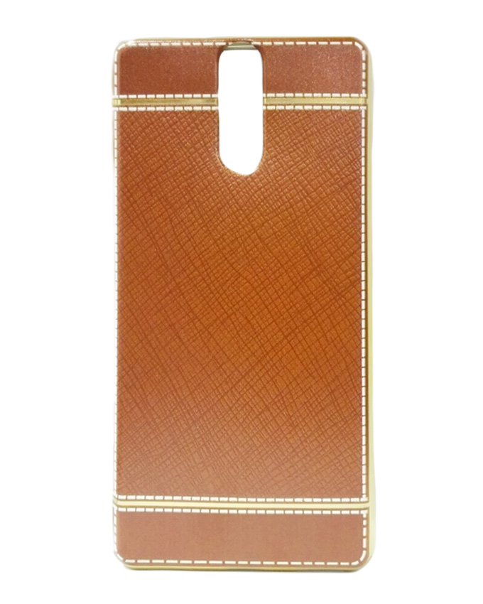 INFINIX Hot S (X521) Back Cover - Brown With Leather Finish