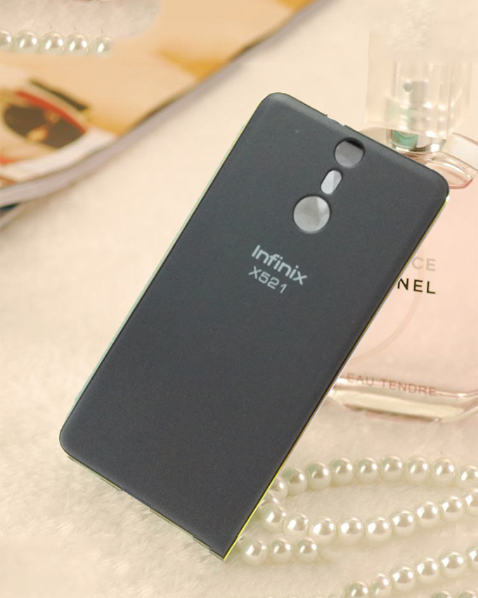 INFINIX Hot S (X521) Back Cover - Black With Metal Finish