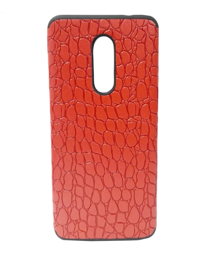 INFINIX S2 Pro (X522) Back Cover - Red With Leather Finish