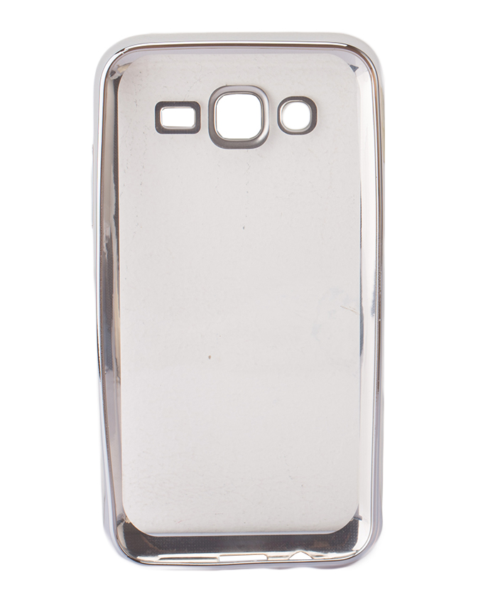 Samsung Galaxy J5 Back Cover - Clear With Silver Edges