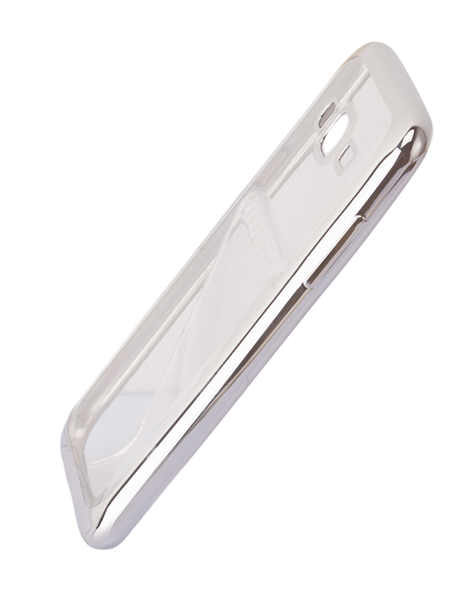 Samsung Galaxy J5 Back Cover - Clear With Silver Edges
