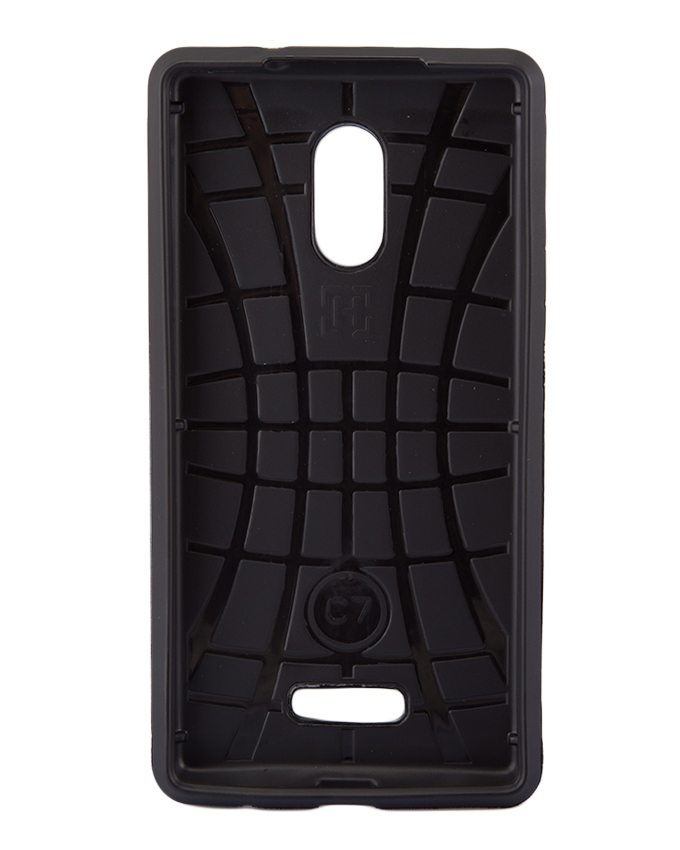 Tecno C7 Back Cover- Armor Case Black