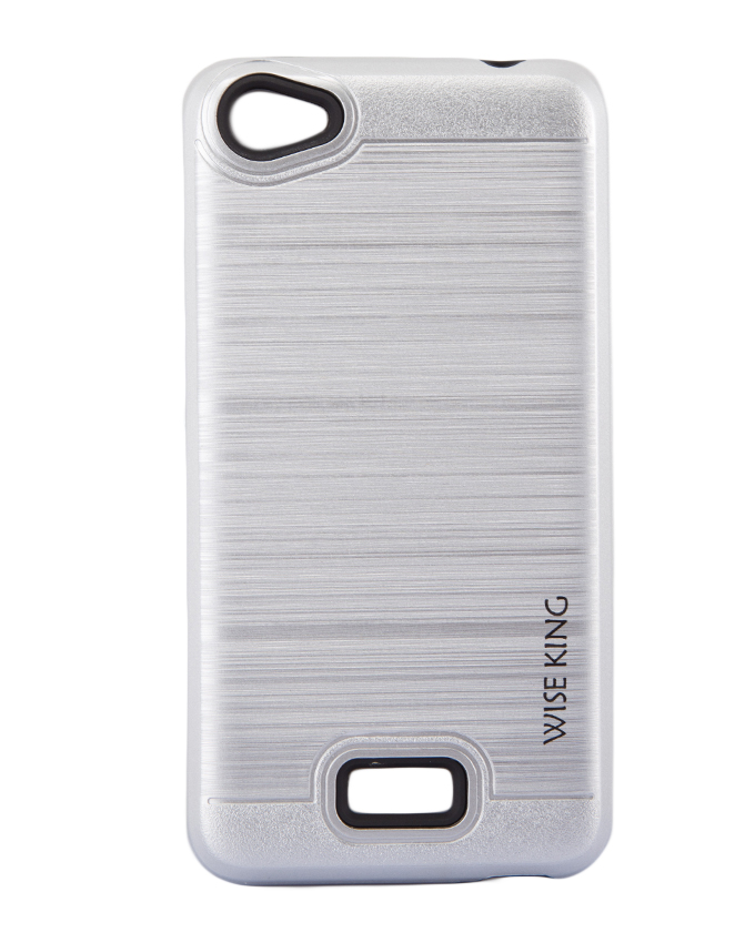 Tecno WX3 Back Cover- Armor case Silver