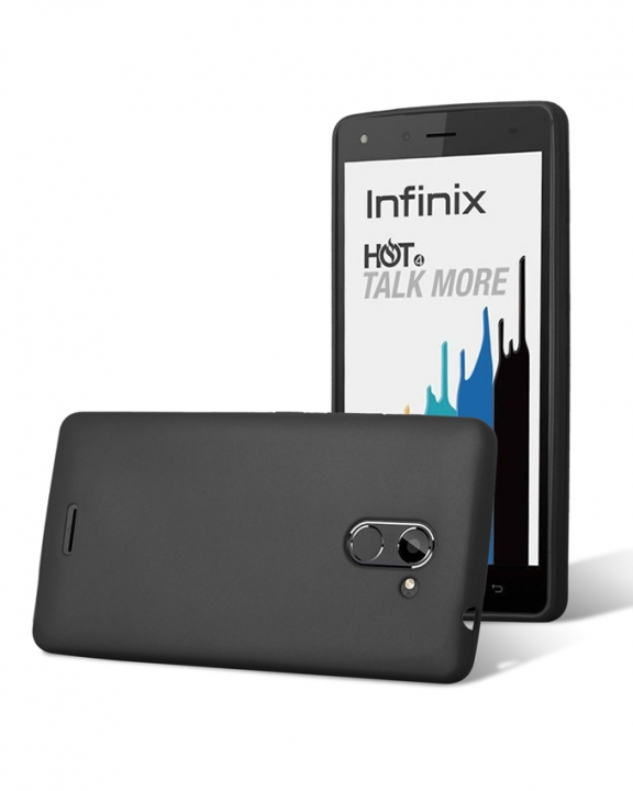 INFINIX Hot 4 PRO (X556) Back Cover - Silicone Rubber Finish Black