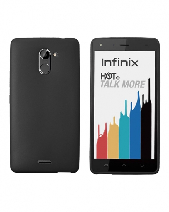 INFINIX Hot 4 PRO (X556) Back Cover - Silicone Rubber Finish Black