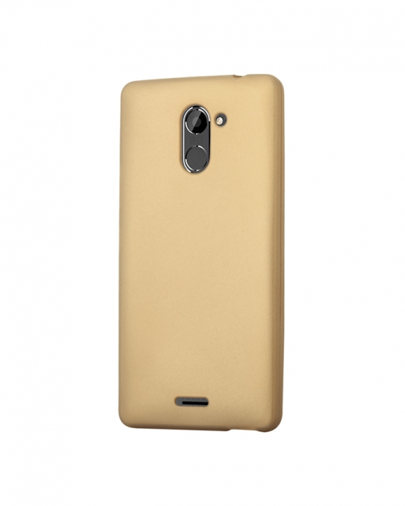 INFINIX Hot 4 PRO (X556) Back Cover - Silicone Rubber Finish Gold