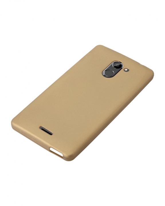 INFINIX Hot 4 PRO (X556) Back Cover - Silicone Rubber Finish Gold