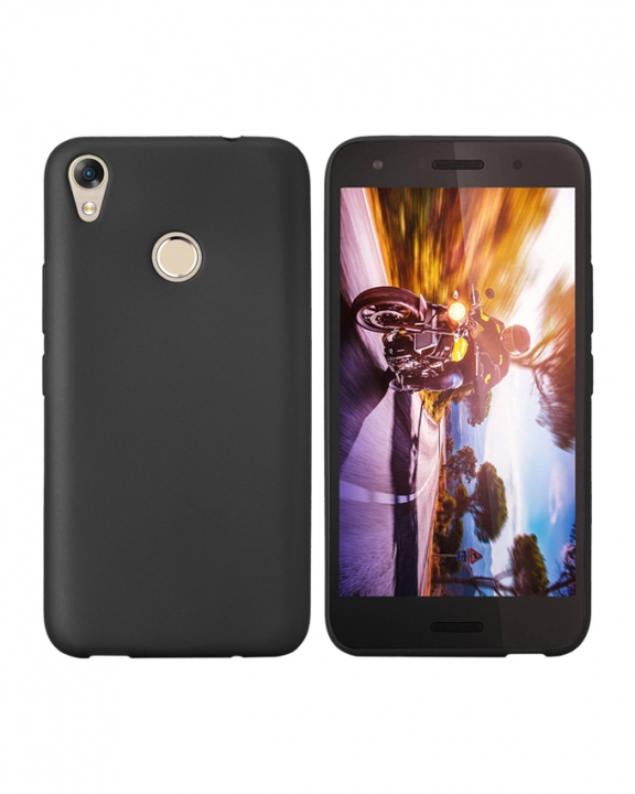 INFINIX HOT 5 (X559C) Back Cover - Silicone Rubber Finish Black