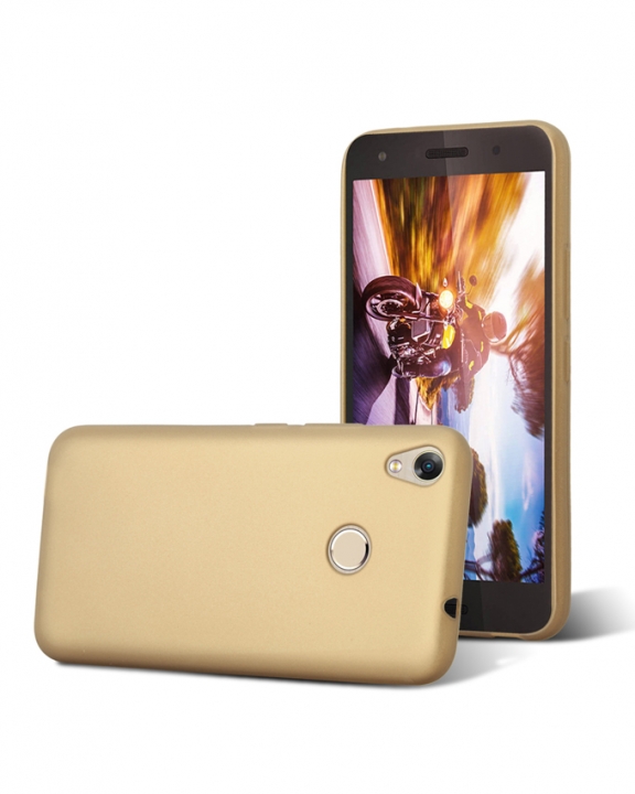 INFINIX HOT 5 (X559C) Back Cover - Silicone Rubber Finish Gold