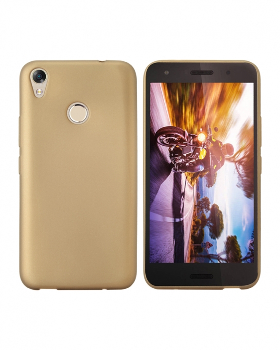 INFINIX HOT 5 (X559C) Back Cover - Silicone Rubber Finish Gold