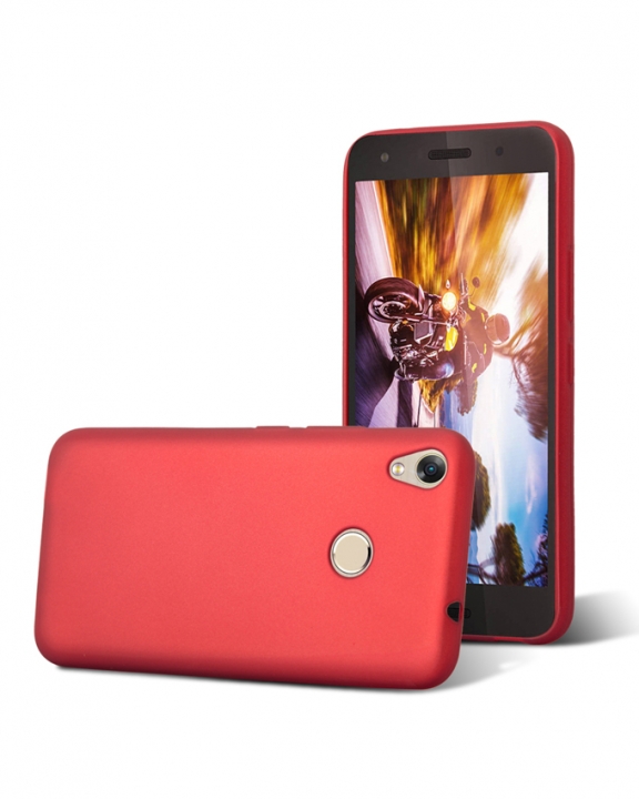 INFINIX HOT 5 (X559C) Back Cover - Silicone Rubber Finish Red
