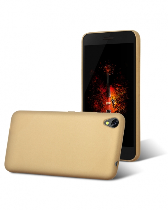 INFINIX Smart (X5010) Back Cover - Silicone Rubber Finish Gold