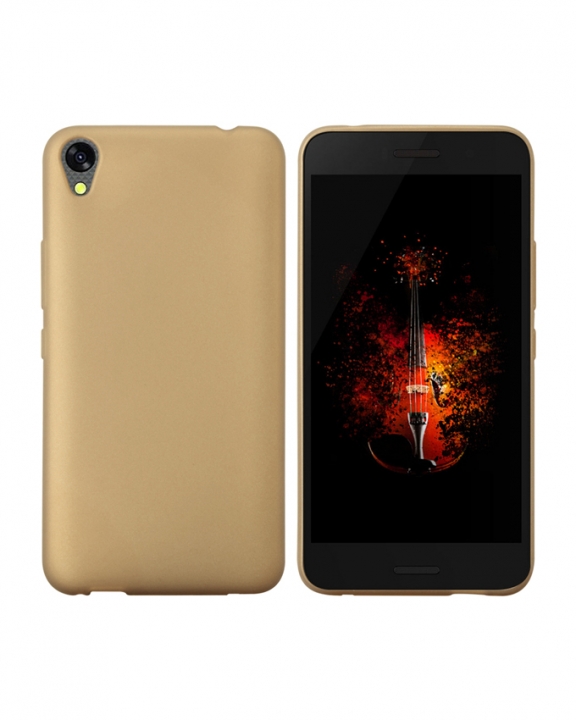 INFINIX Smart (X5010) Back Cover - Silicone Rubber Finish Gold