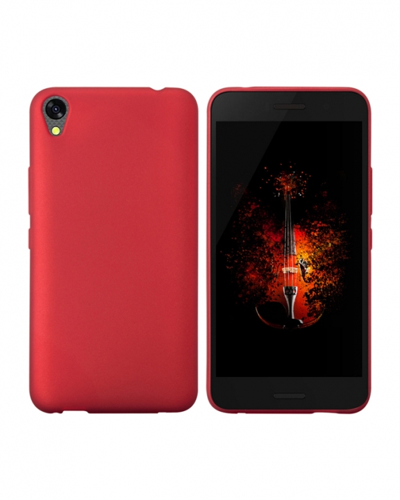 INFINIX Smart (X5010) Back Cover - Silicone Rubber Finish Red