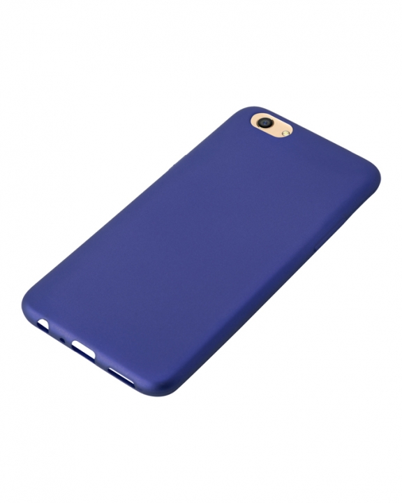 Oppo F3 Back Cover - Silicone Rubber Finish Blue