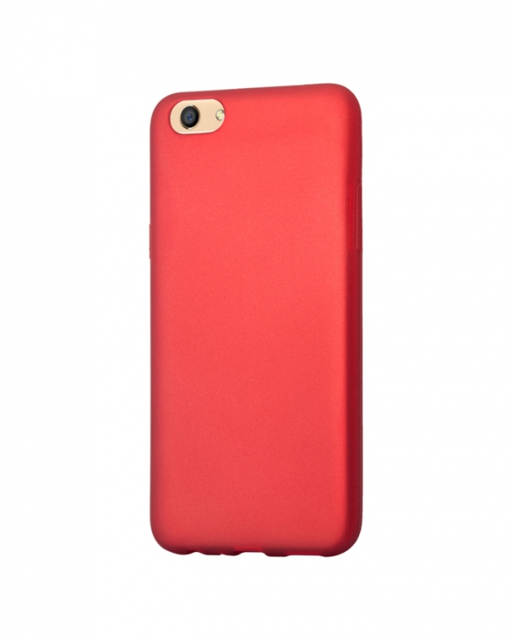 Oppo F3 Back Cover - Silicone Rubber Finish Red