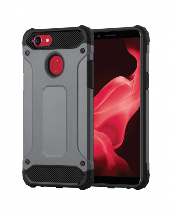 Oppo F5 Armor Back Cover - Grey