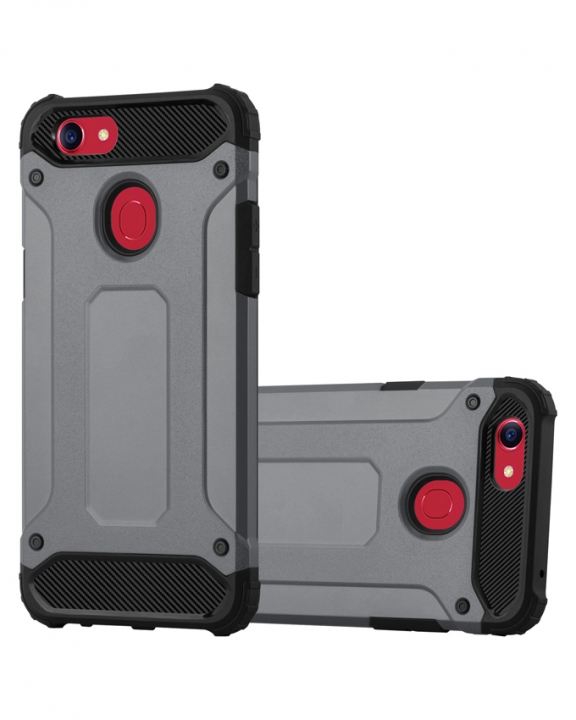 Oppo F5 Armor Back Cover - Grey