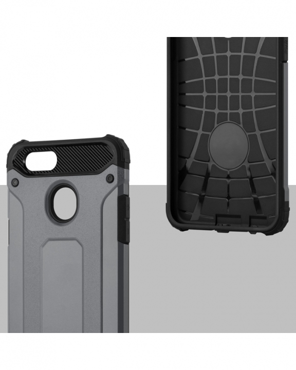 Oppo F5 Armor Back Cover - Grey