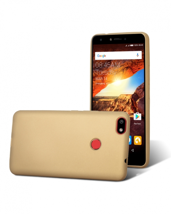 Tecno Spark Plus K9 Back Cover - Silicone Rubber Finish Gold